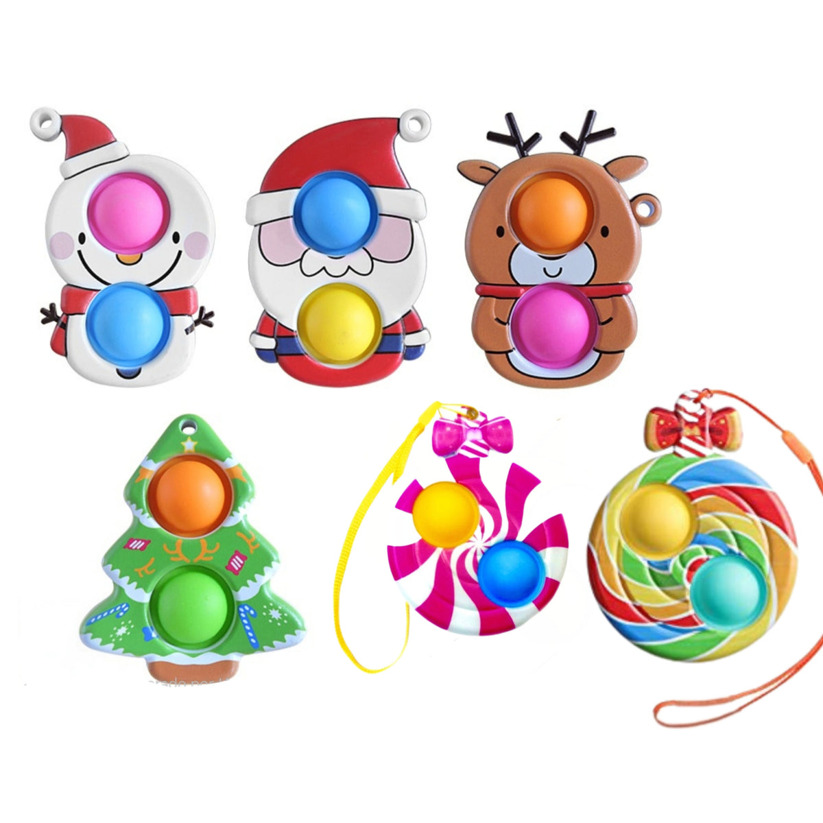 Juguetes pop it navideños, 25 uds