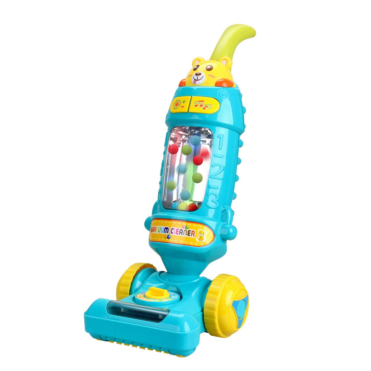 FS Aspiradora de juguete para niños pequeños con efecto de luces y sonidos  y acción de estallido de pelota, juguetes de limpieza de simulación, gran