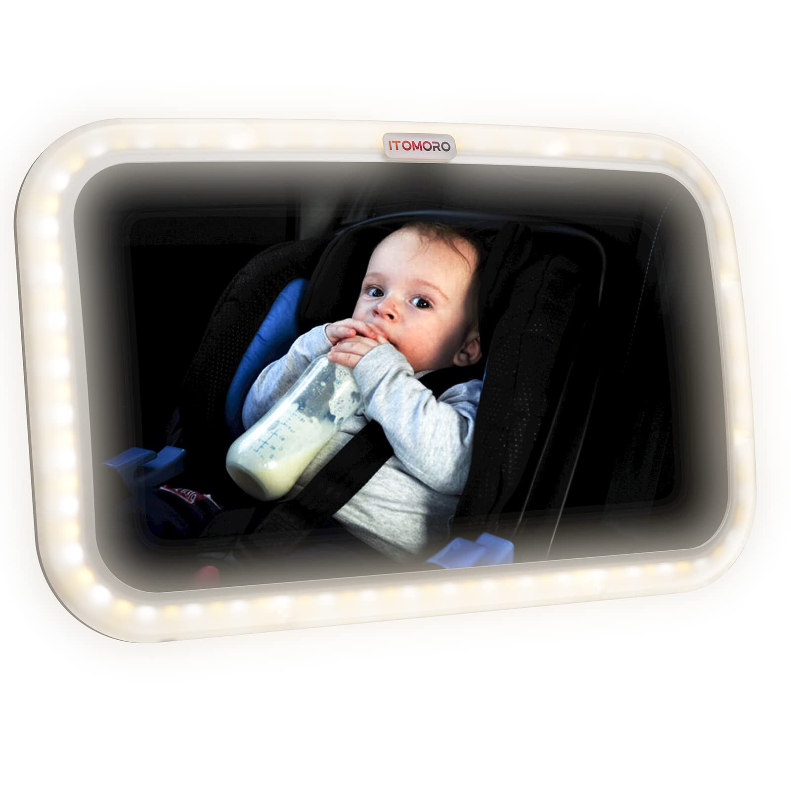 Itomoro Espejo de coche para bebé, espejo de luz nocturna – Mom to Mom