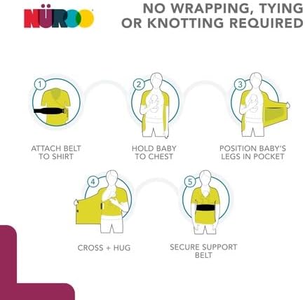 NuRoo-Camisa de porteo suave, transpirable y antihumedad con cobertura total y movilidad, negro, L/XL