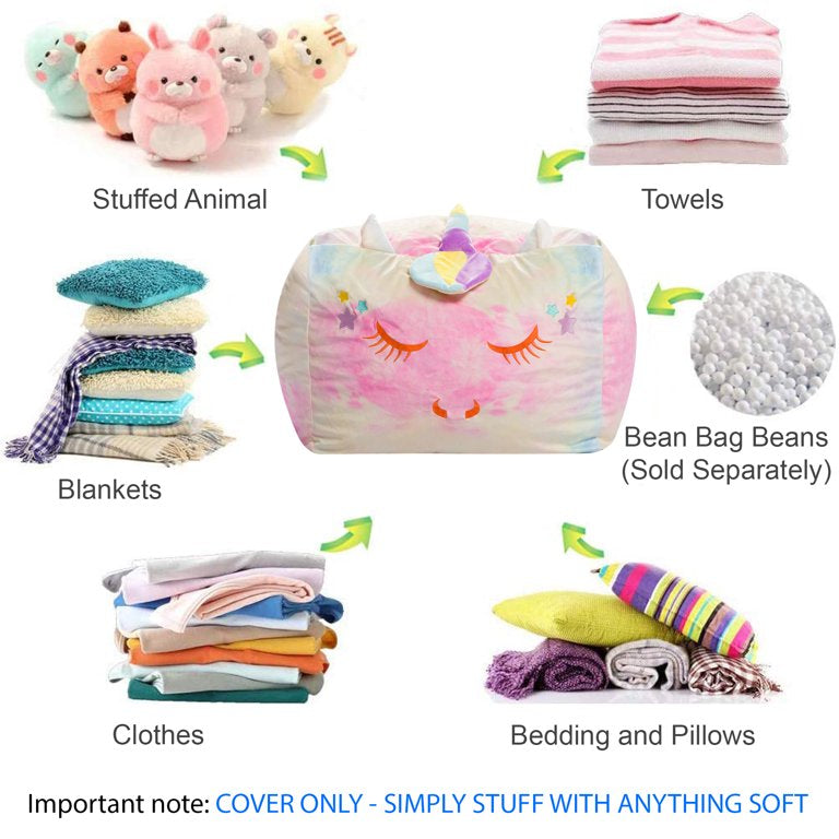 Posh Creations - Puf para silla con funda rellenable de peluches