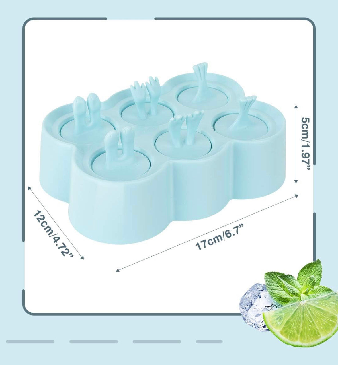 Mini moldes para helados sin BPA