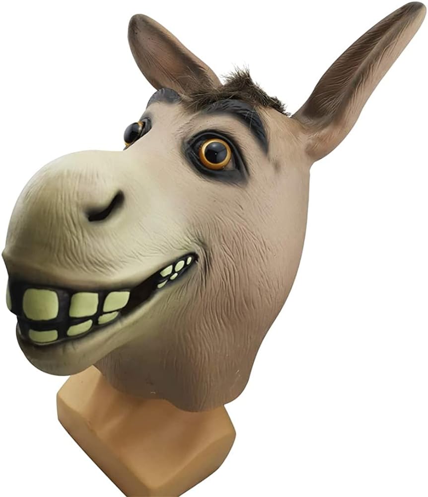 Burro Máscara de látex para cabeza de burro Mom to Mom