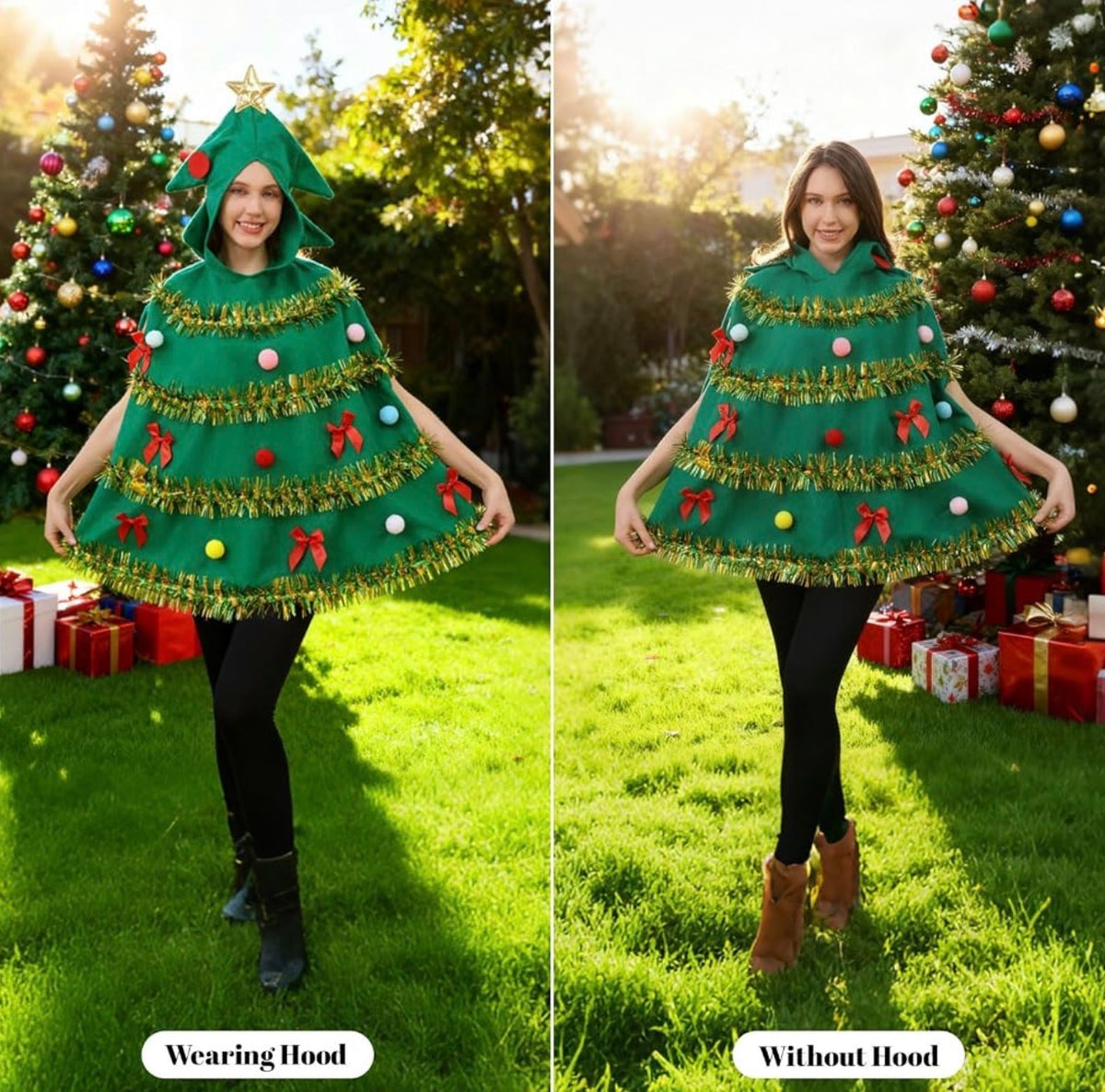1 pieza de disfraz de árbol de Navidad para adultos