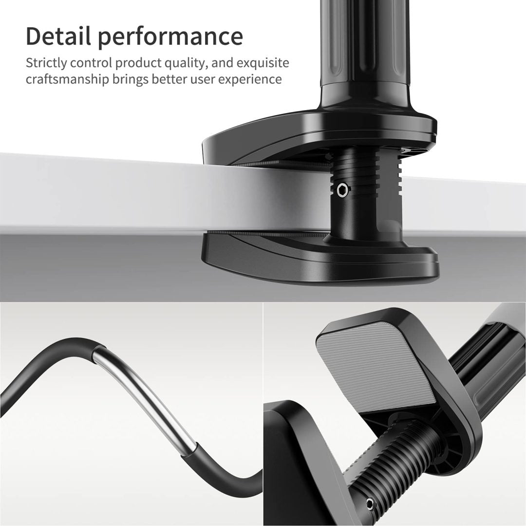 Saiji Gooseneck - Soporte universal para teléfono celular, negro