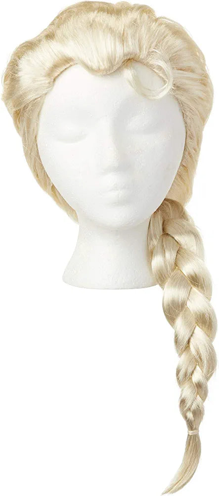 Peluca de Elsa de Disney Frozen 2, 20 pulgadas de largo con trenza