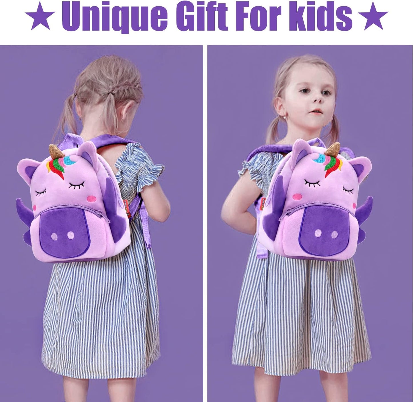 Mochila de unicornio morada