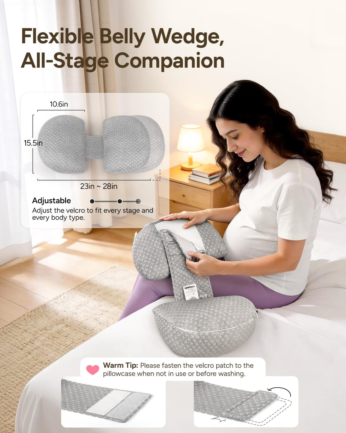 Cozyyeah amohada de cuña para dormir durante el embarazo