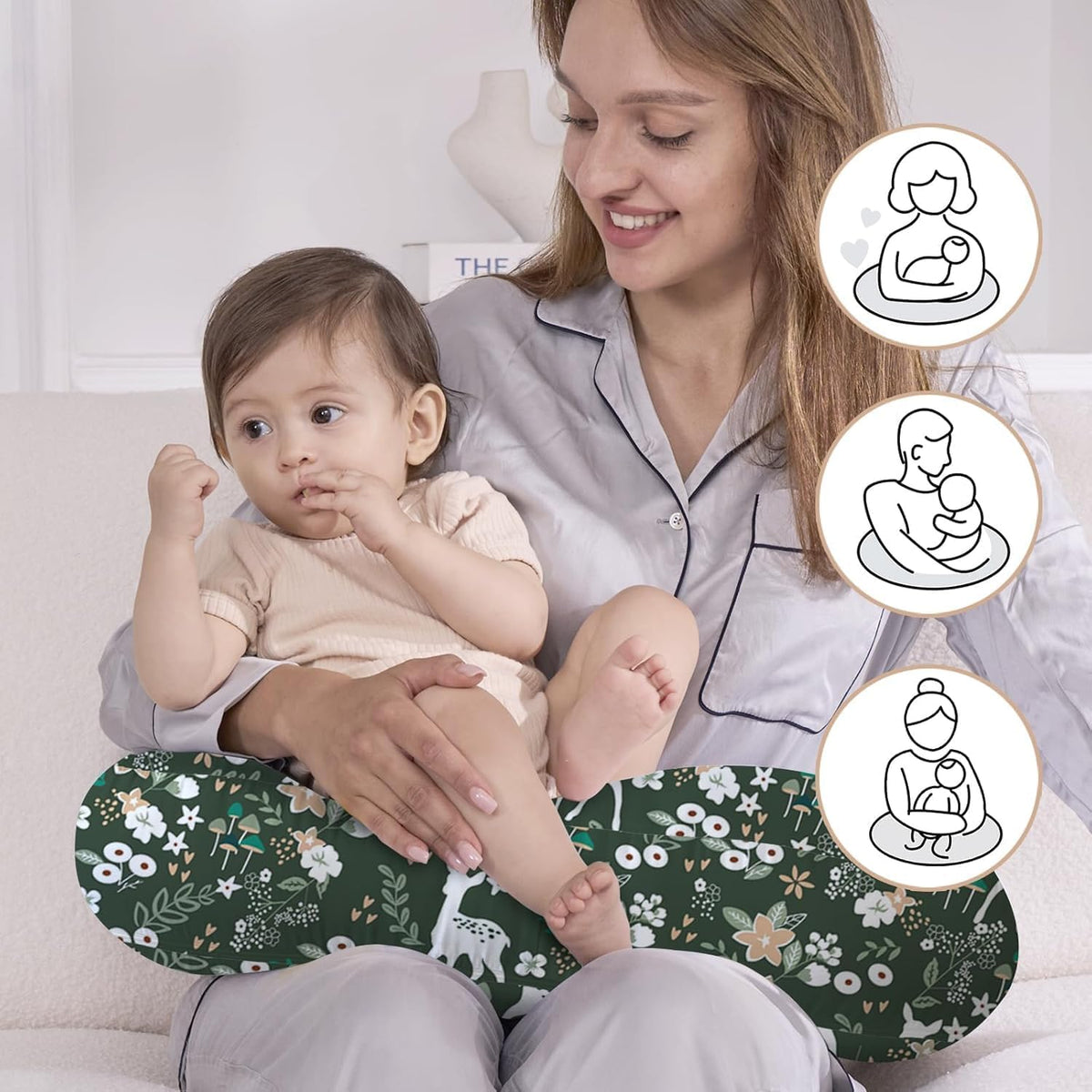 Almohada multiusos para la lactancia materna y biberón