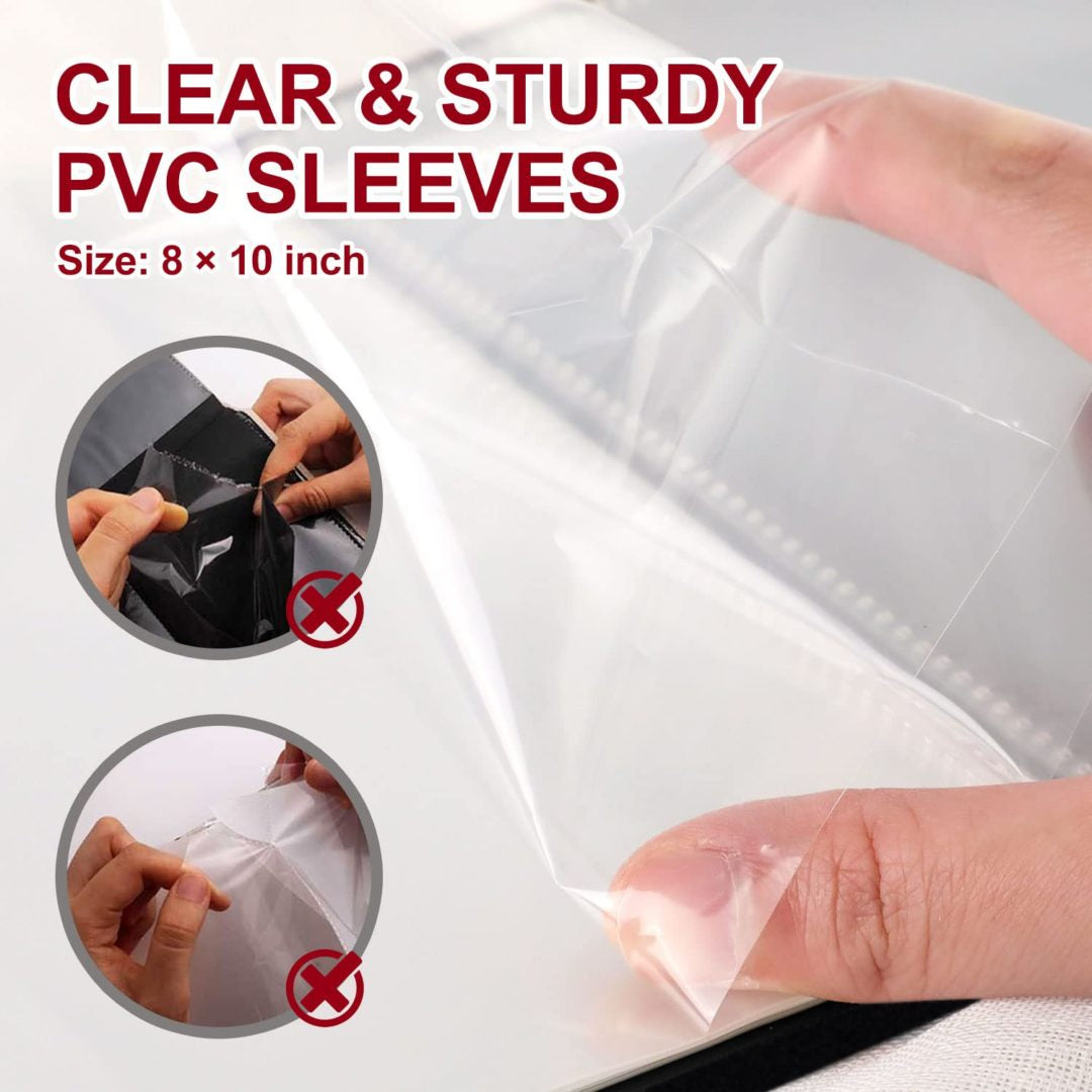 Lanpn Álbum de fotos de 8 x 10 pulgadas, 50 bolsillos, paquete de 2 unidades