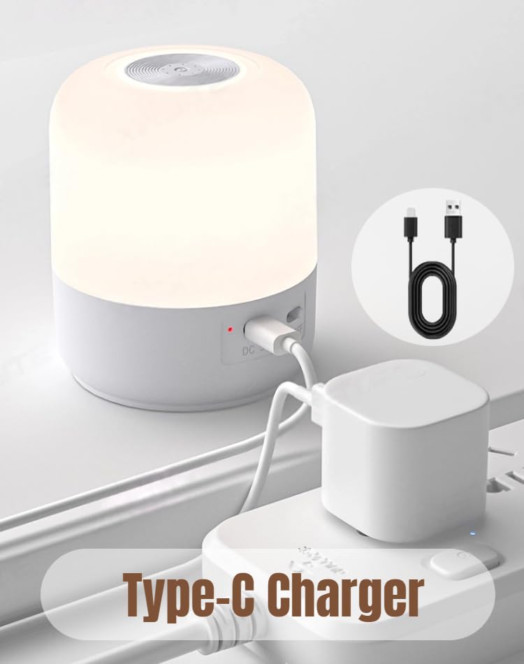 Luz nocturna portátil para bebé, luz de huevo de 3 colores para guardería