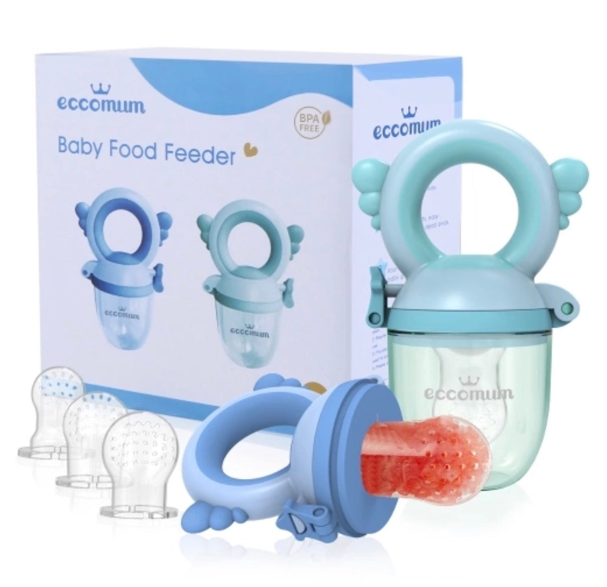 Eccomum Baby Food Feeder/Fruit Feeder Pacifier (2 Pack)