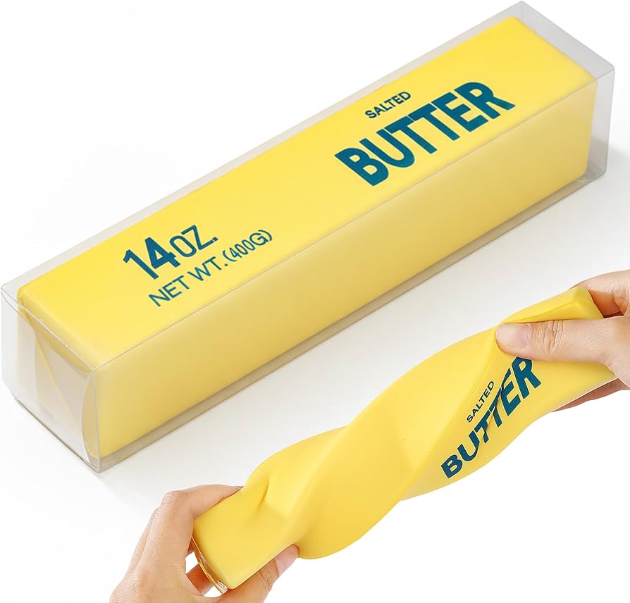 Juguete suave y elástico para apretar con mantequilla