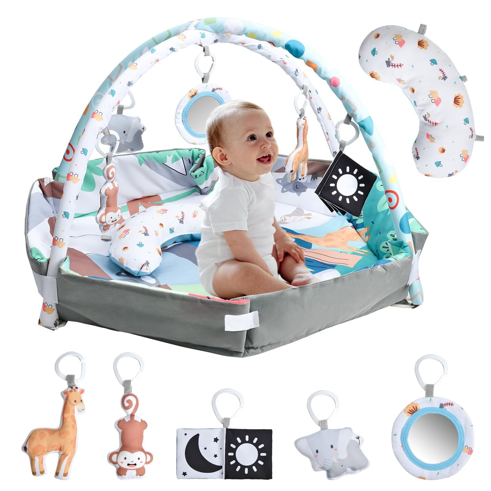 VidaXL Cama Box Spring Con Colchón Y LED Tela Gris Taupe 120x190 Cm