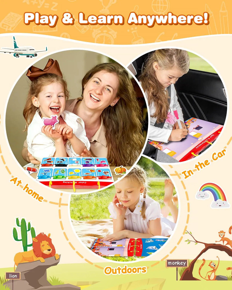 Pegatina 3 En 1 Busy Book Baobrava, Juguete Para Actividades