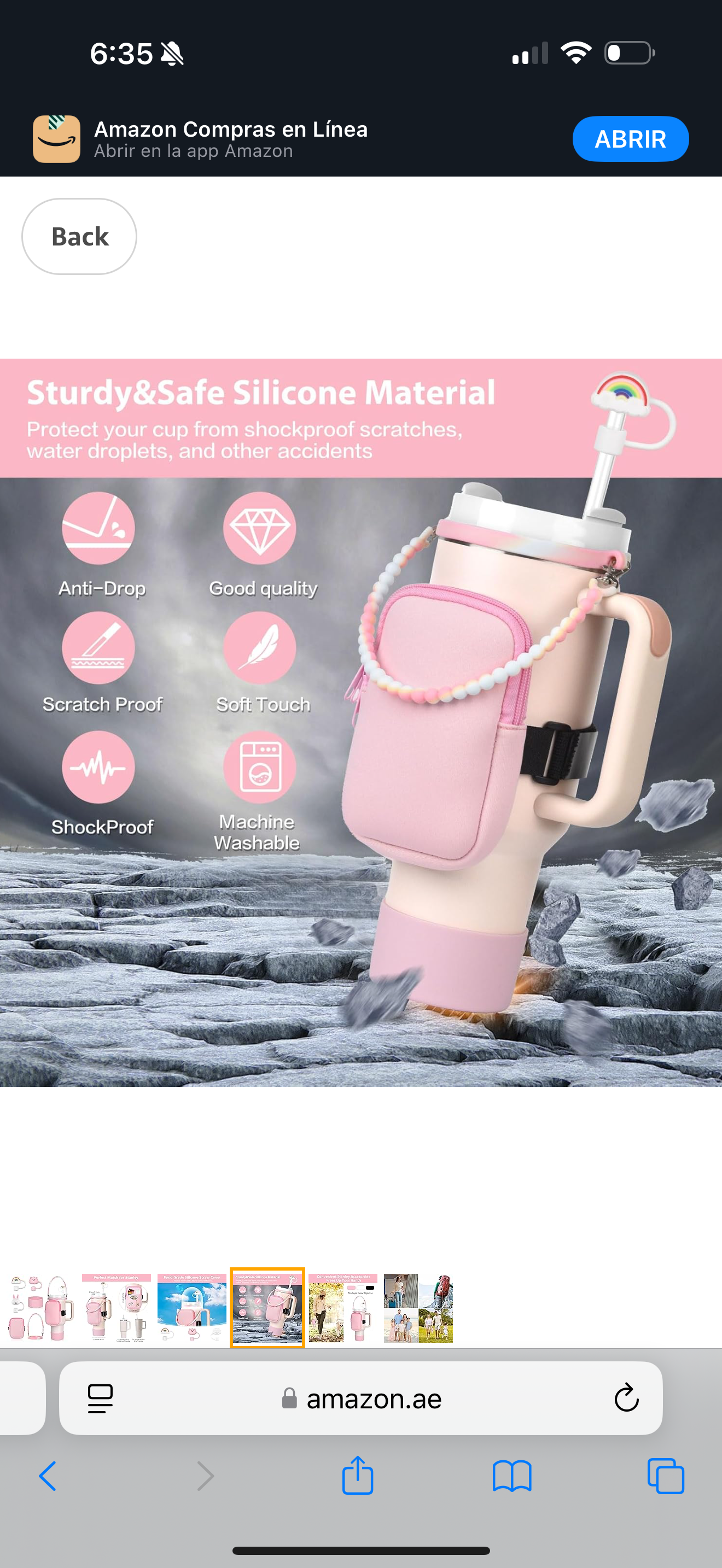 Funda con pajita para accesorios de la Copa Stanley