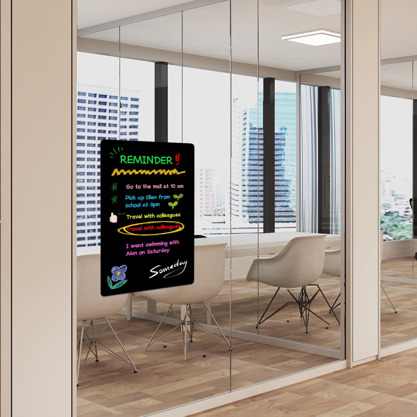 Pizarra autoadhesiva extraíble de 16 x 12 pulgadas