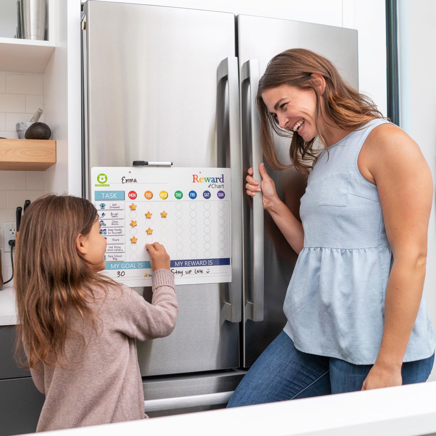 QUOKKA Tabla magnética de tareas de comportamiento para niños en casa