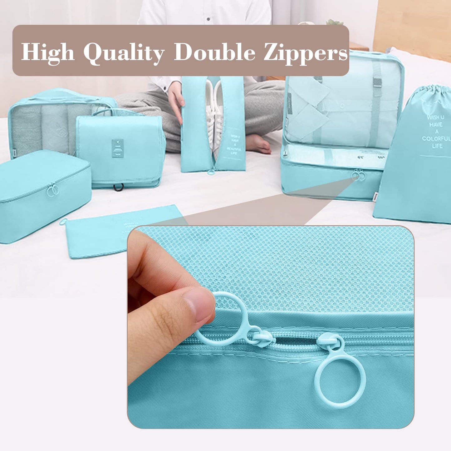 Cubos de embalaje para viajes, VITON, 8 piezas, para maletas