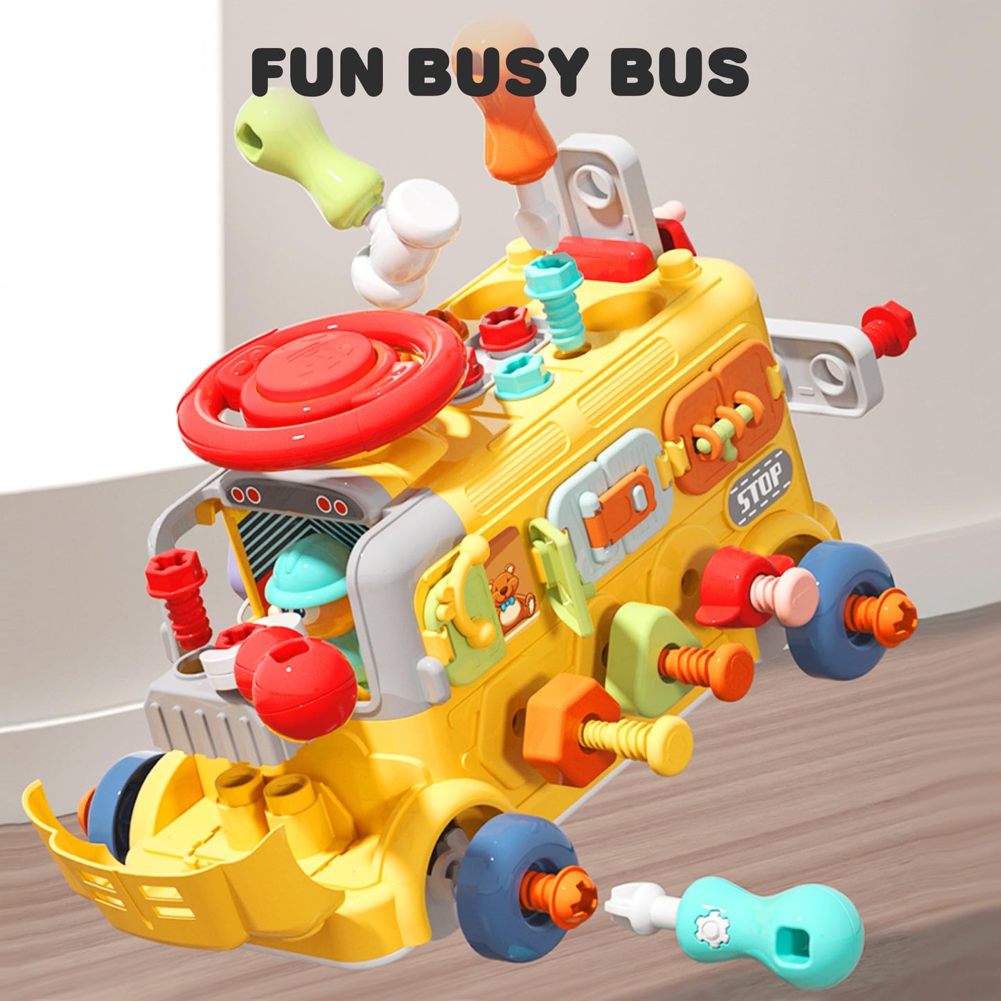 iPlay, iLearn Juguete de autobús ocupado para niños pequeños