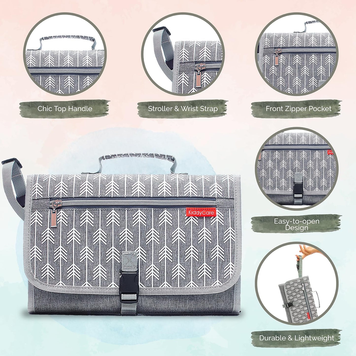 KiddyCare Cambiador de pañales portátil para viajes de bebé