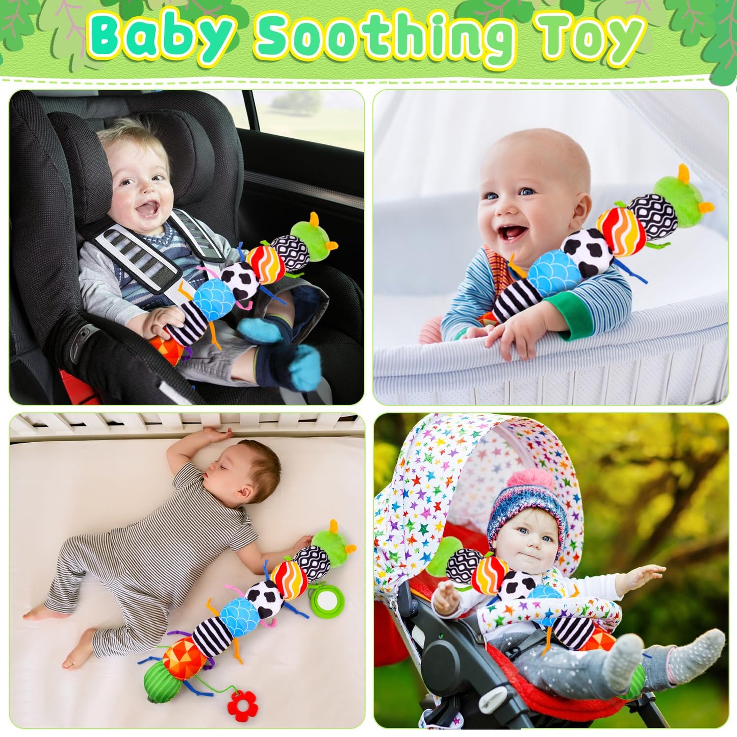 Juguete de peluche para bebés para tiempo de acostarse y desarrollar habilidades