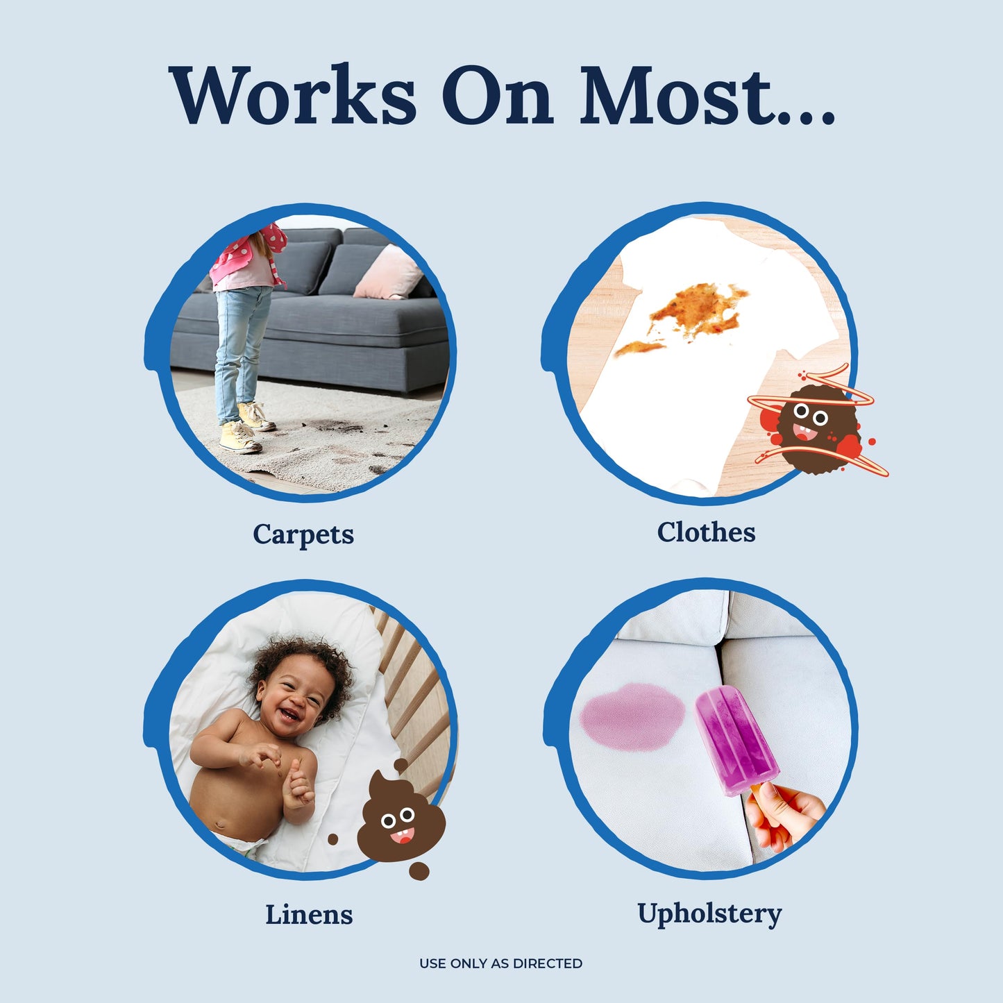 Miss Mouth's Messy Eater - Toallitas para tratar manchas, paquete de 5 quitamanchas