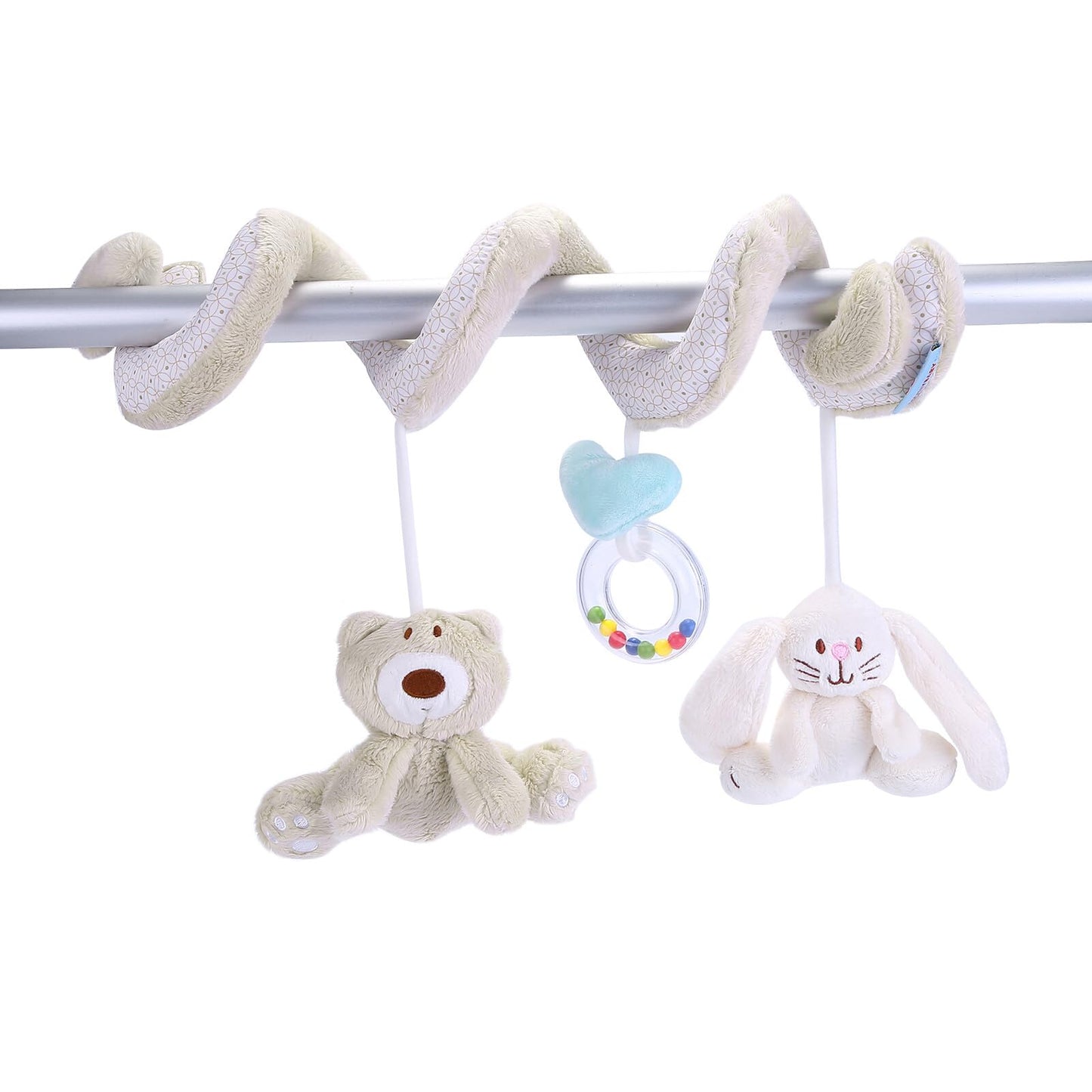 Juguete de asiento en espiral colgante de oso de conejo