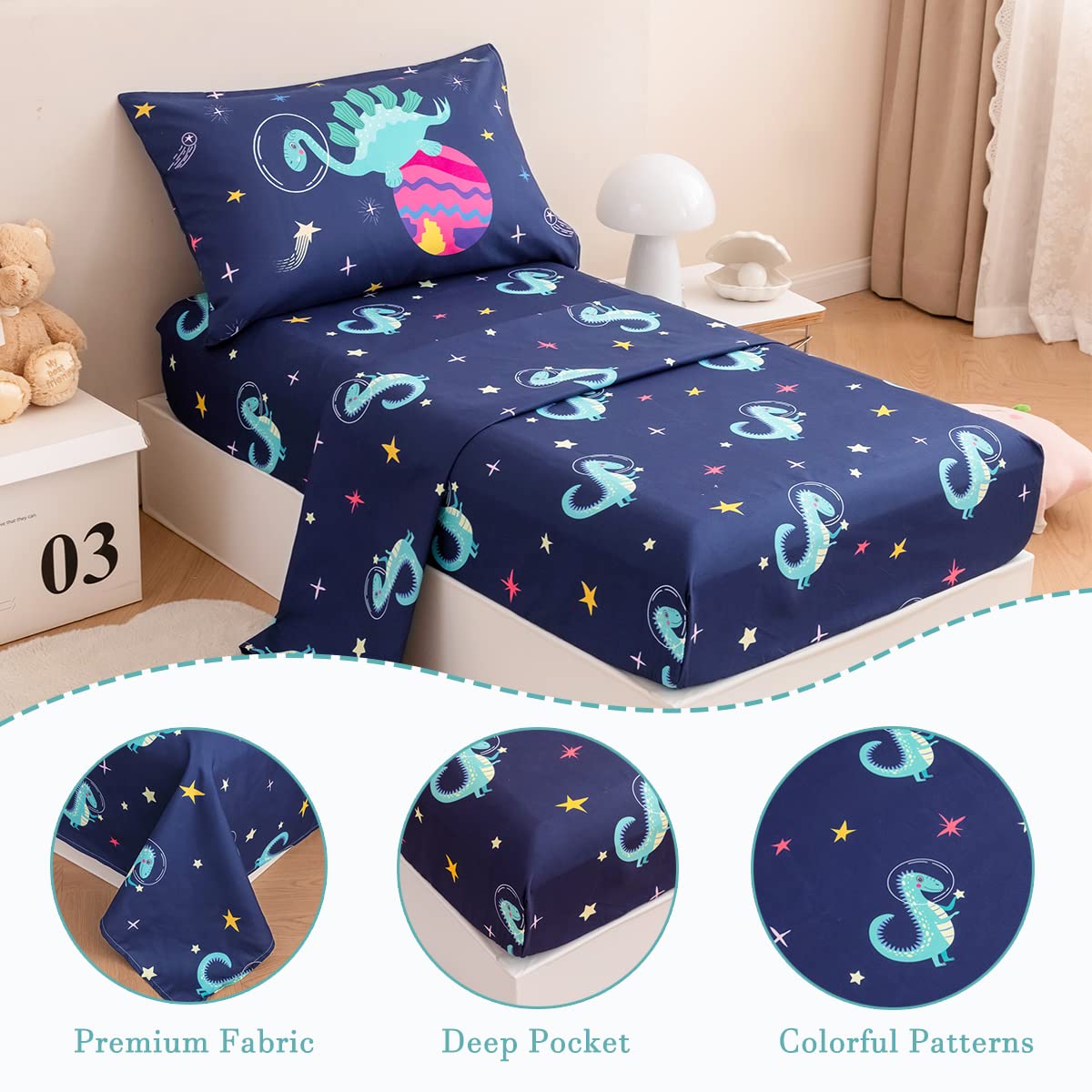PERFEMET Juego de ropa de cama para niños pequeños