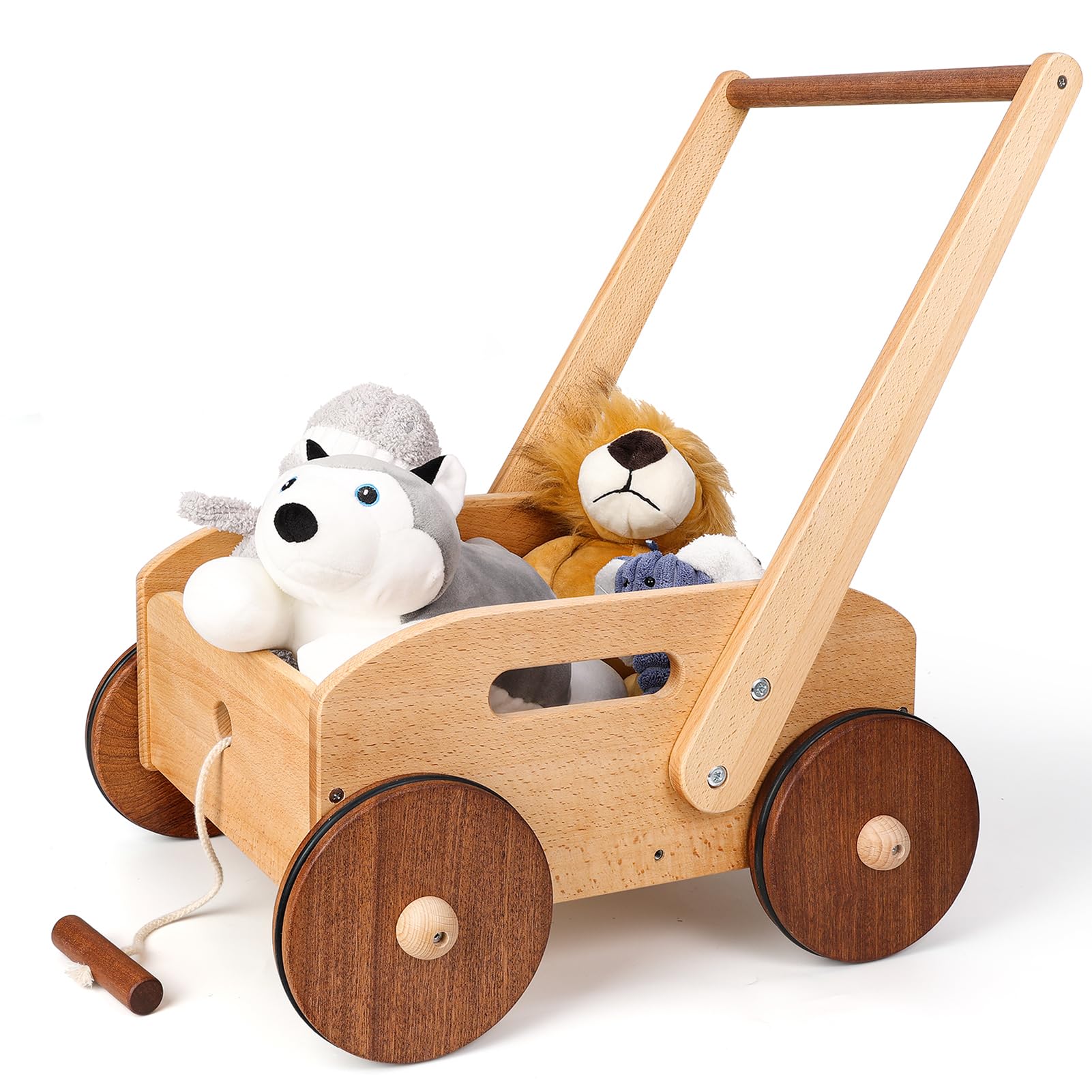 Andador Coche De Madera Para Bebes JUGUETE ANDADOR CARRITO DE