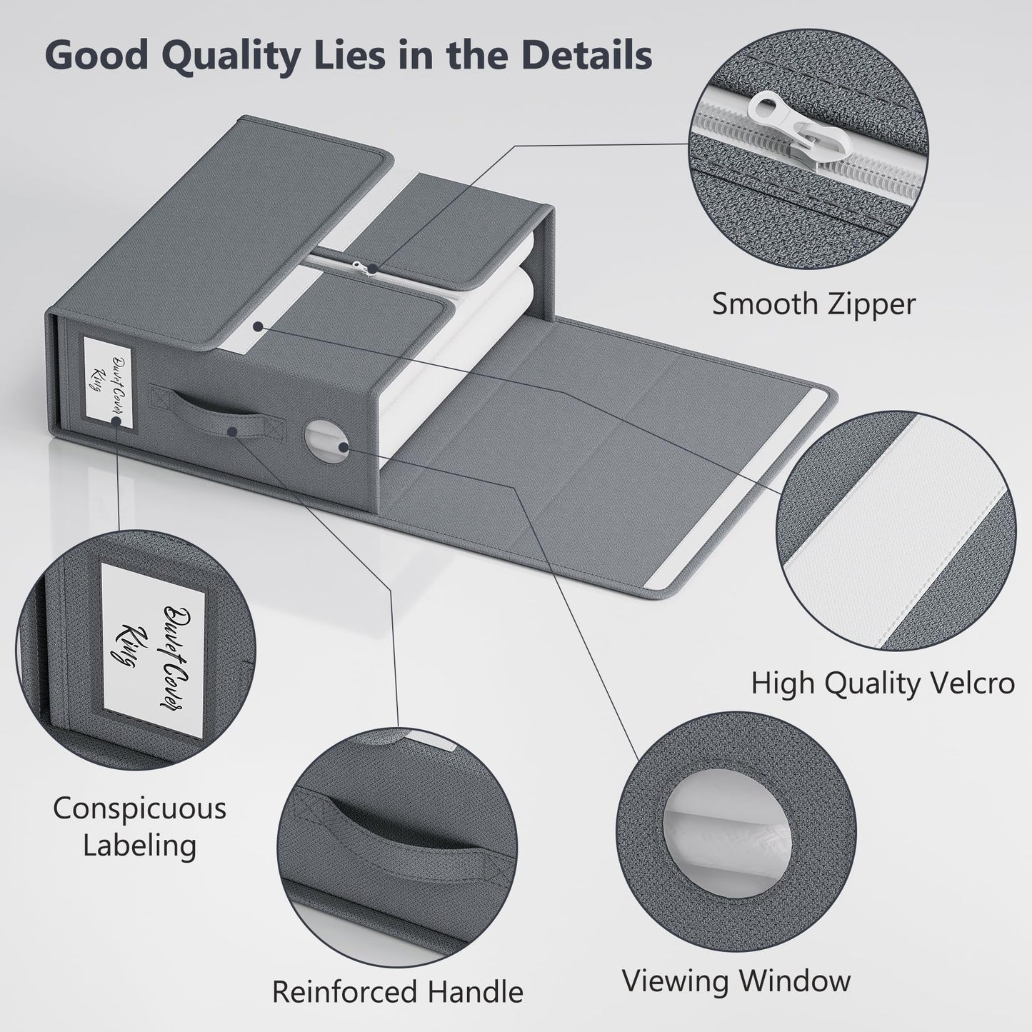 TRZZ Paquete de 4 organizadores y almacenamiento de sábanas