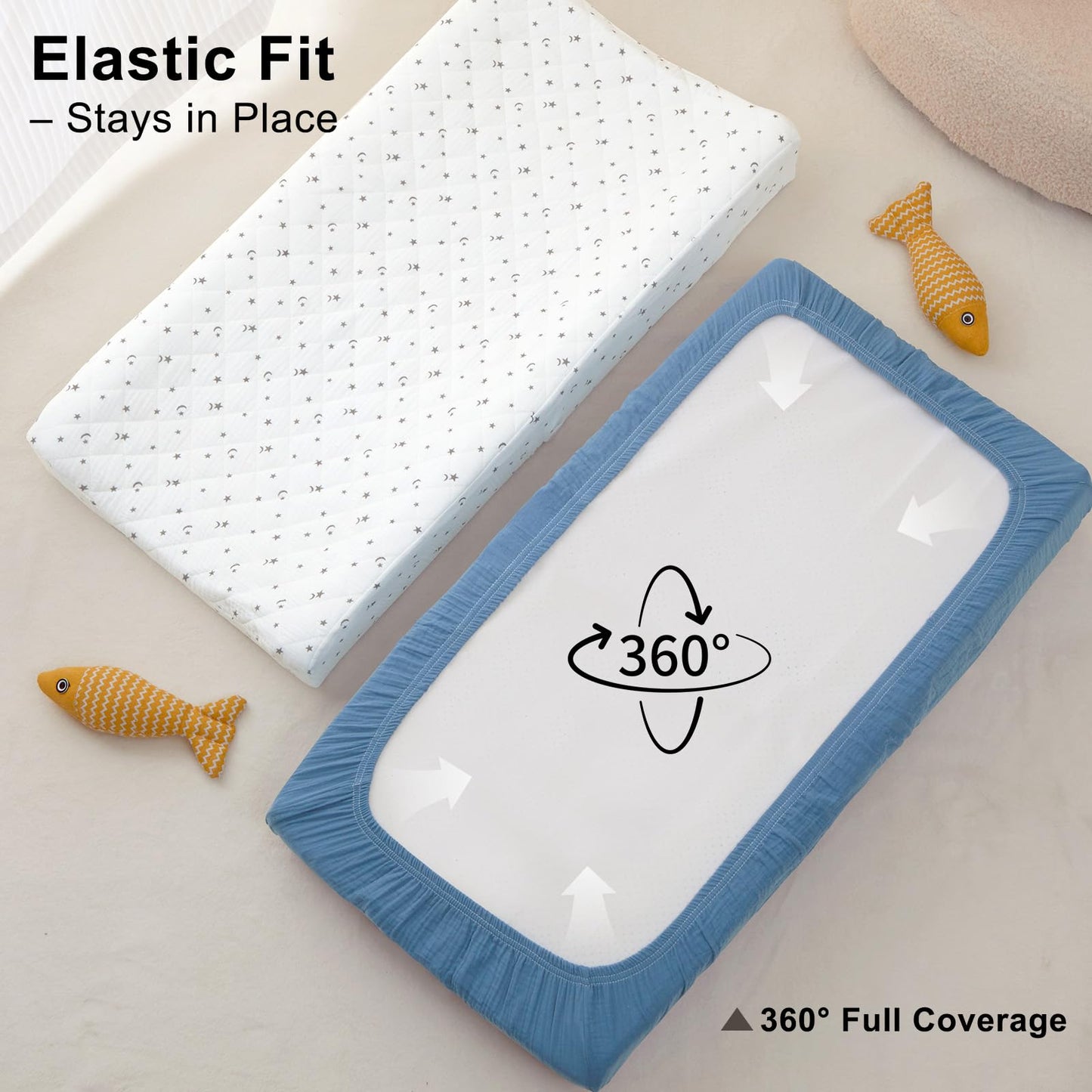 Unicorn Castle Funda impermeable para cambiador, funda de muselina para cambiador