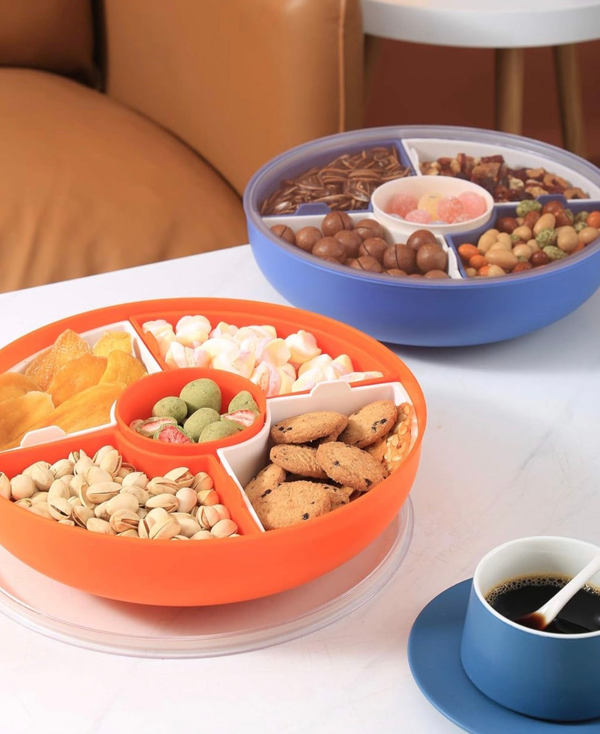 Bandeja redonda para snacks