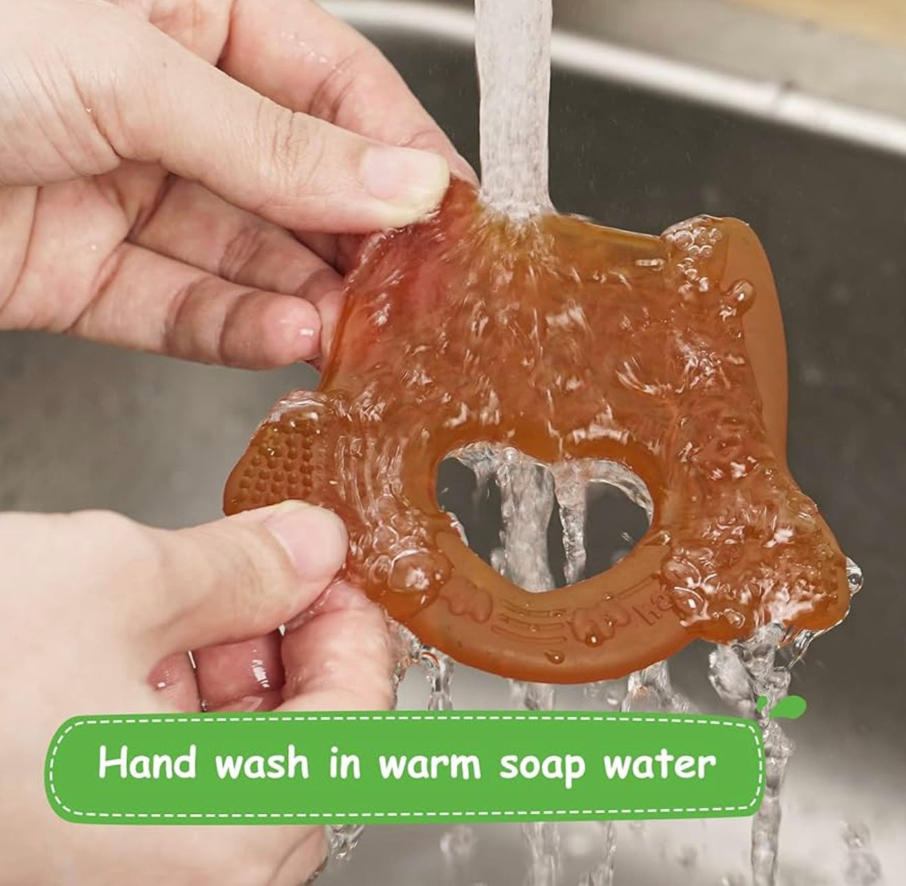 Mordedor de búho de caucho natural haakaa, 100 % caucho