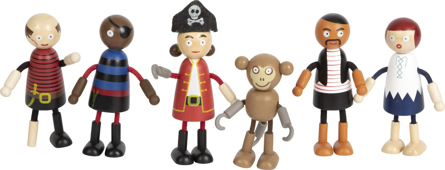 Muñecas Dobladoras de Madera Pirata