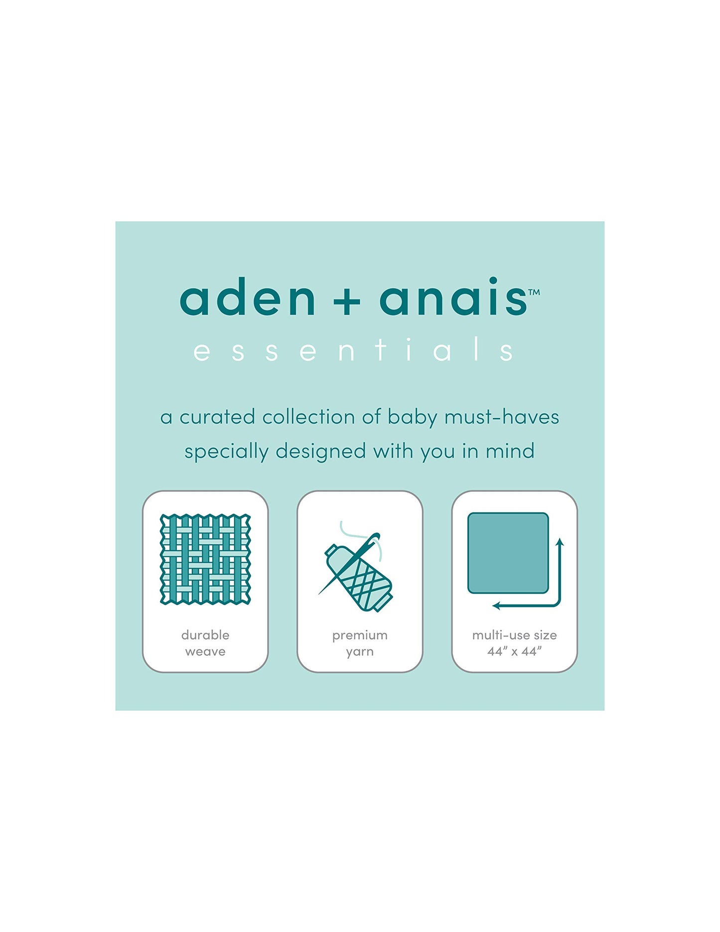 aden + anais Essentials - Babero para bebé, 100% muselina de algodón