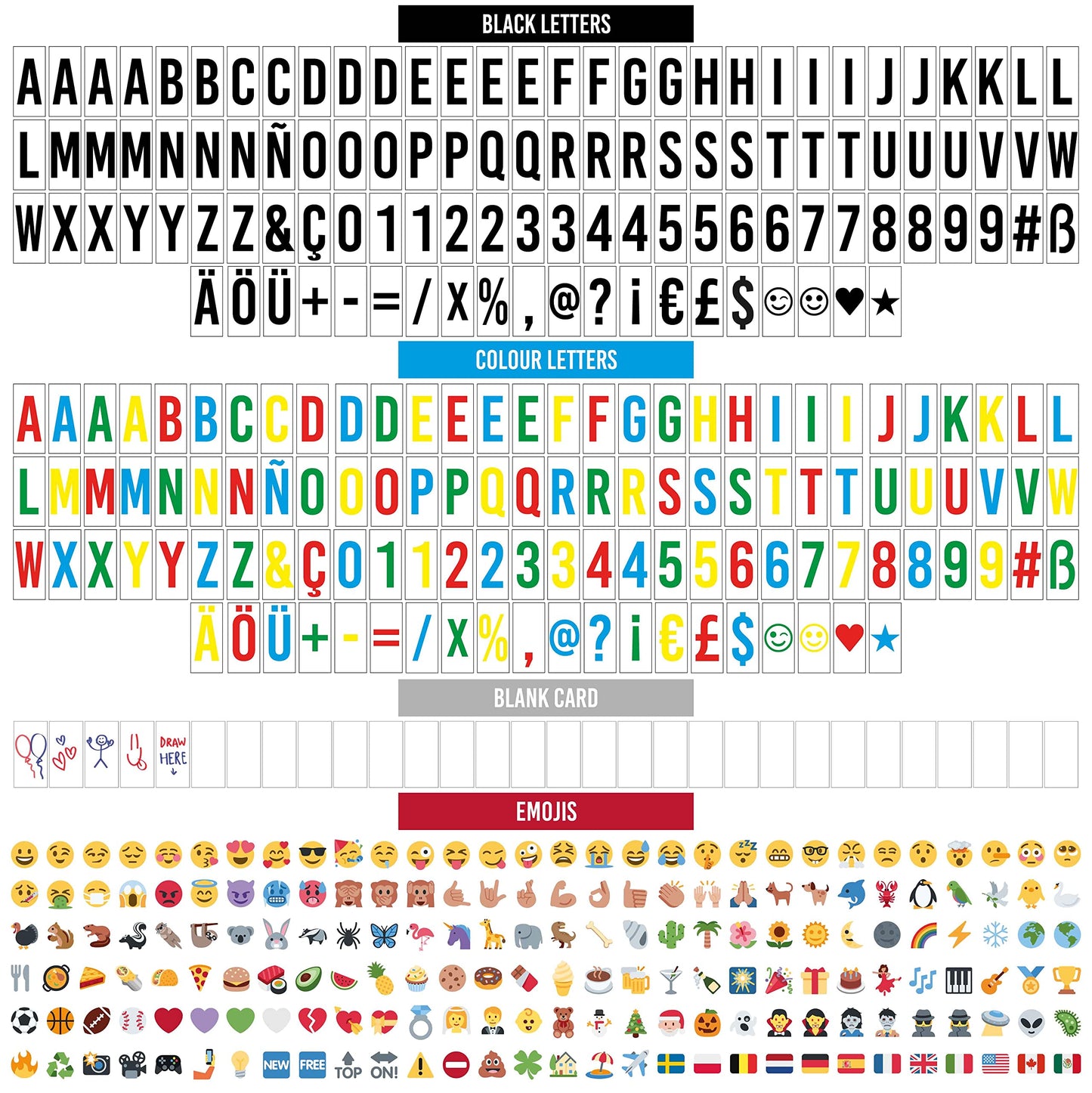 Caja de luz con letras Bonnyco