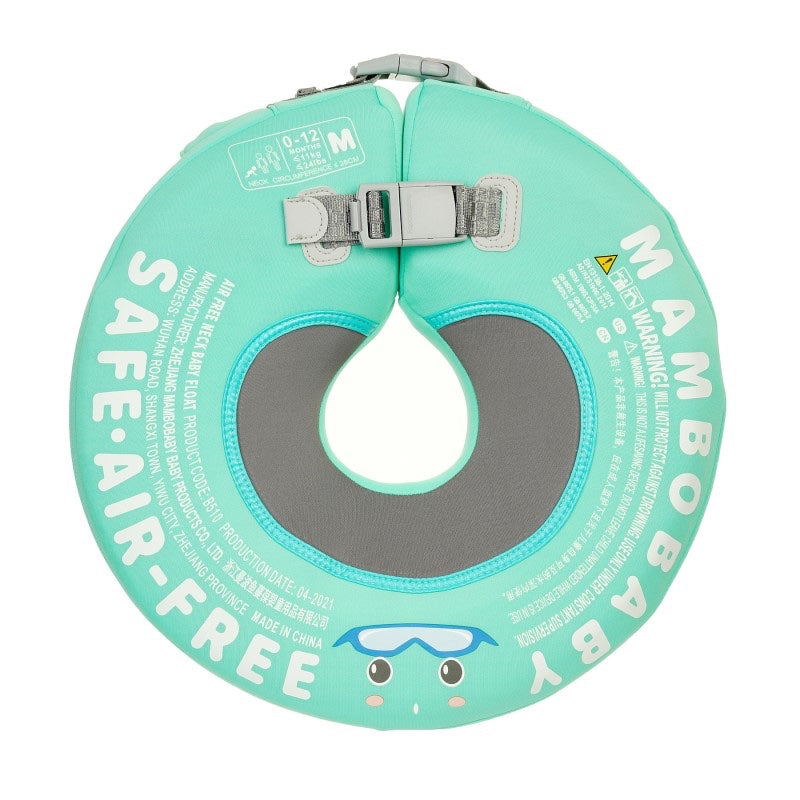 Mambobaby Flotador Aro de cuello para bebés de 0-12 m – verde