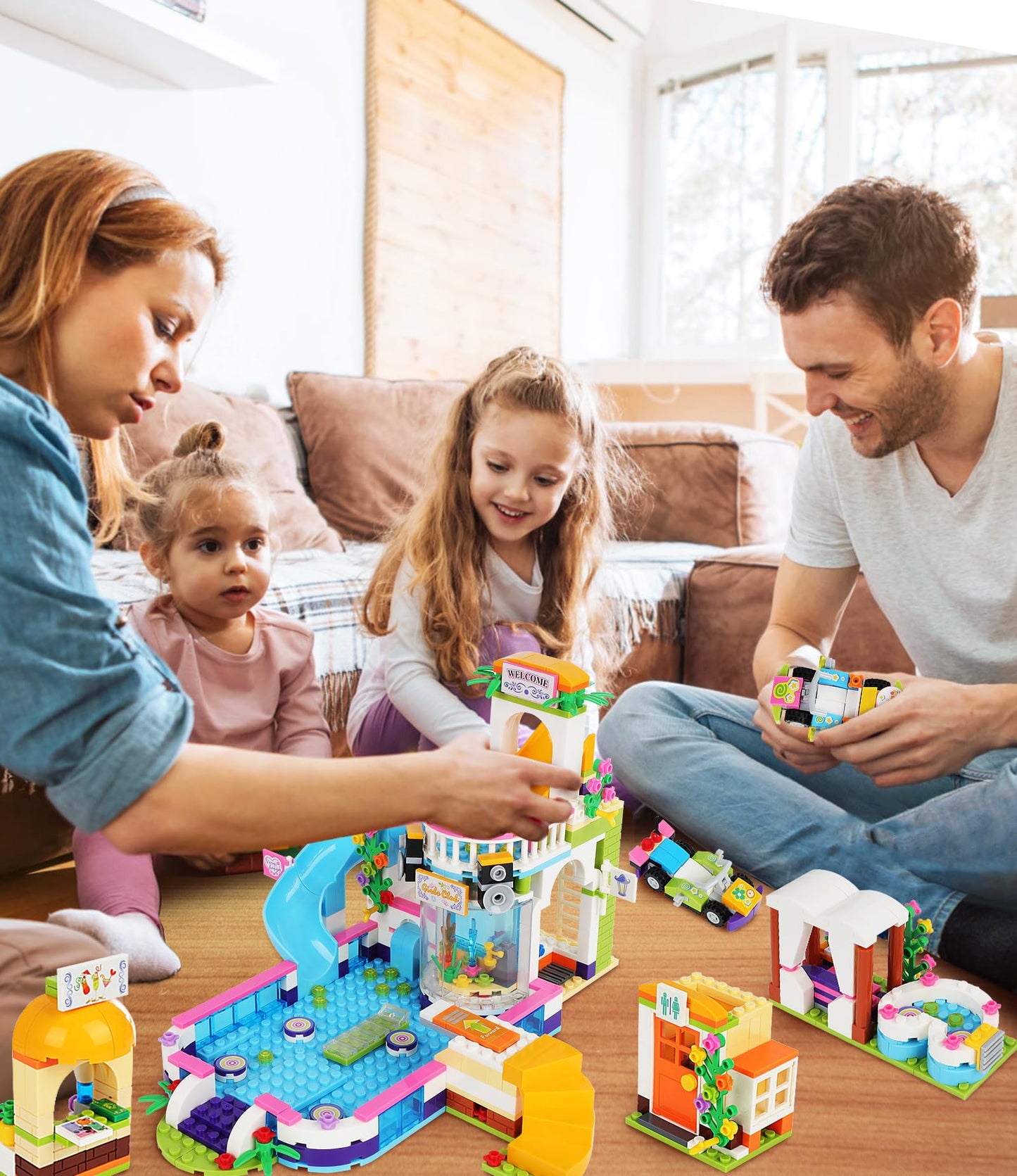 Friends - Juego de construcción para fiestas de piscina de verano para niñas