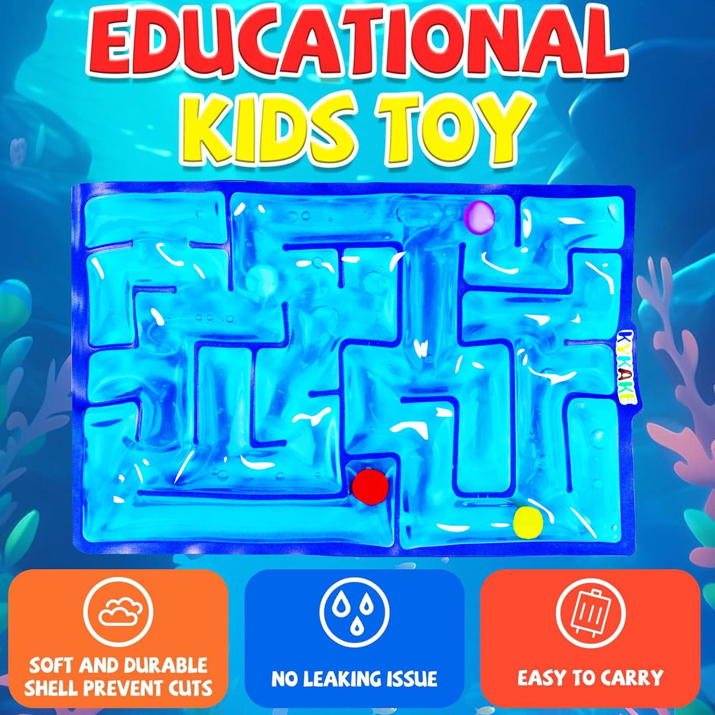 Juguete sensorial de laberinto, laberinto de mármol, relleno de gel