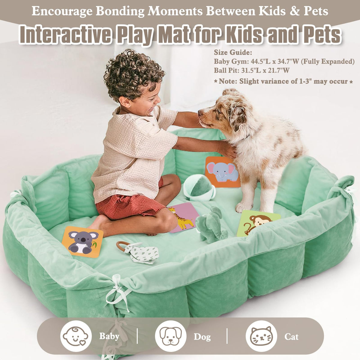 Manta de juegos y gimnasio de actividades de peluche 5 en 1 para bebés