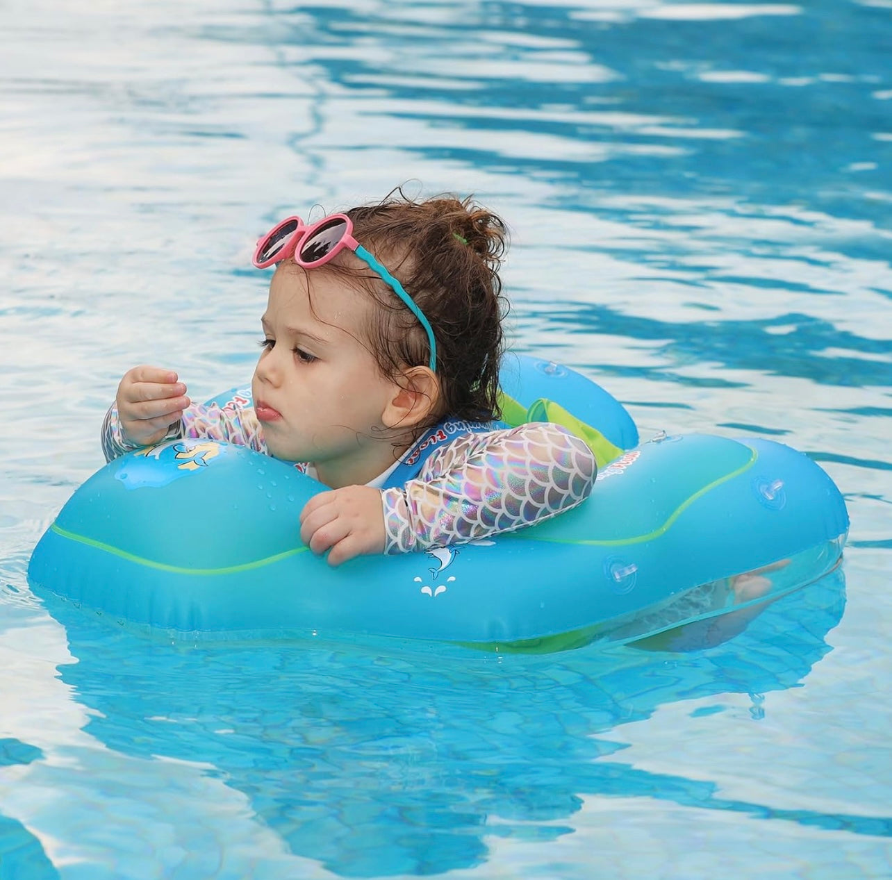 Flotador inflable para piscina de bebé, con toldo de protección solar Talla L