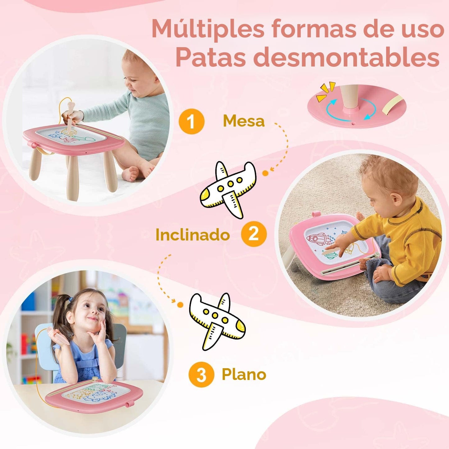 Kikidex Tablero magnético de dibujo