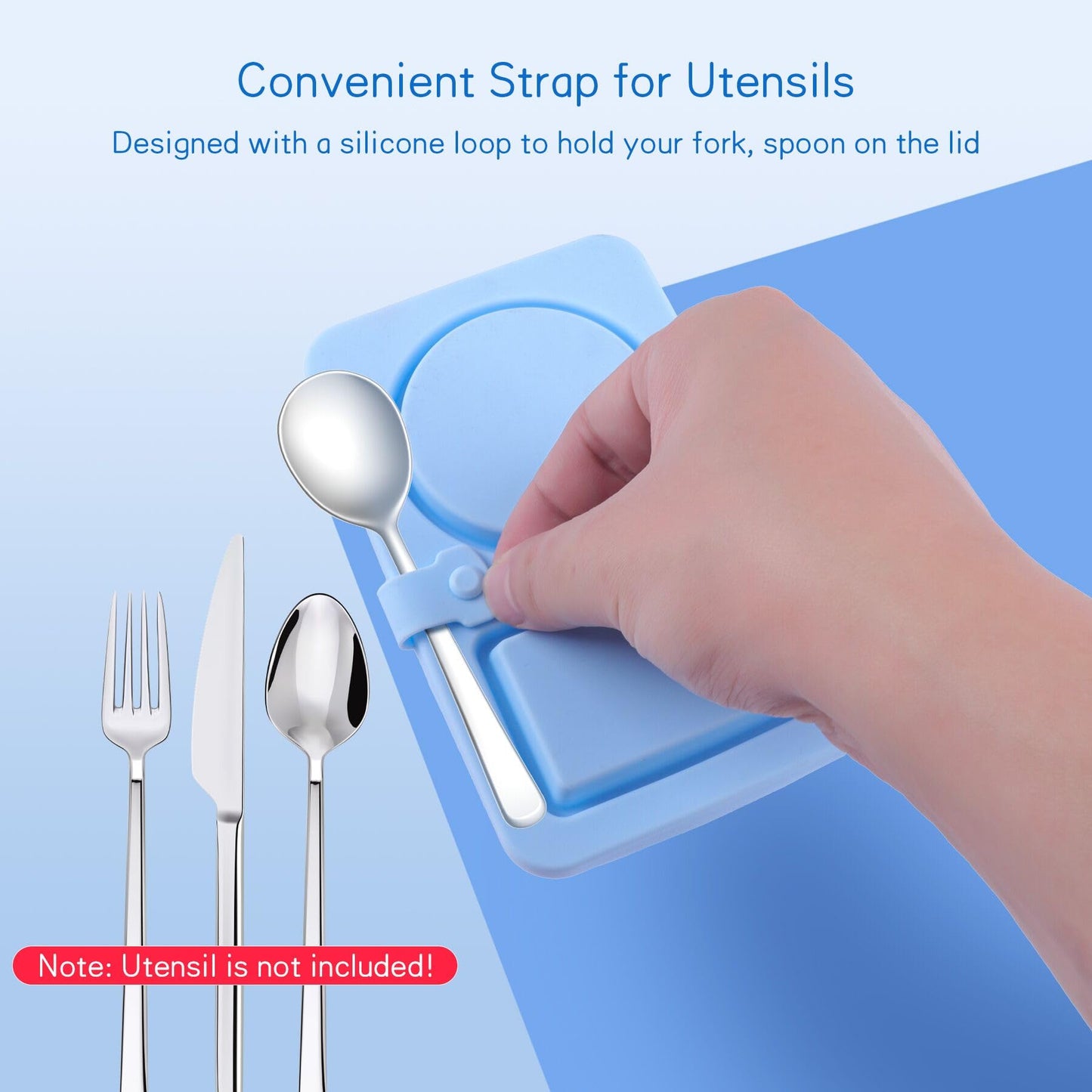 SEVENKA 3 recipientes de silicona reutilizables con tapas