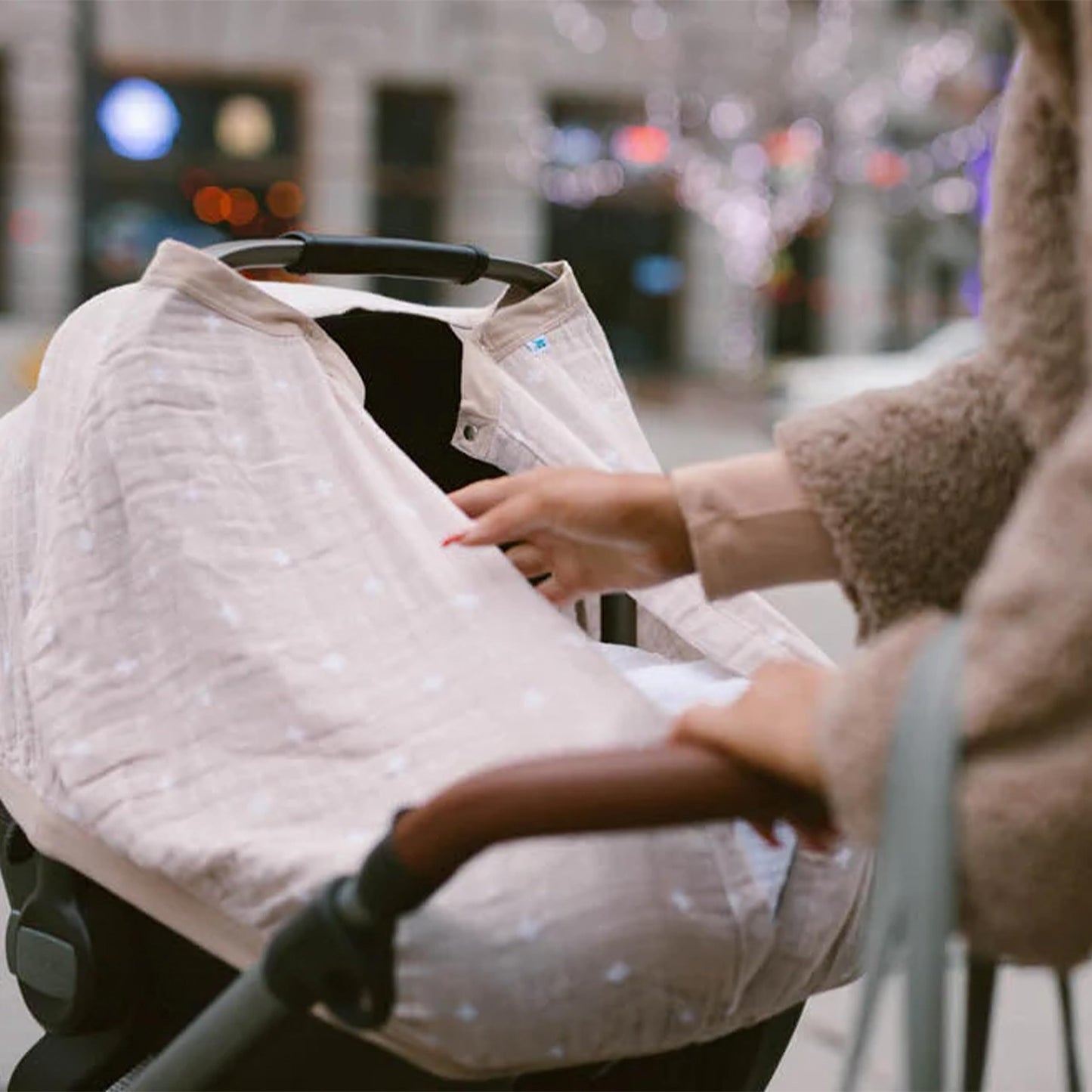 Little Unicorn Toldo para asiento de automóvil de muselina 100% algodón