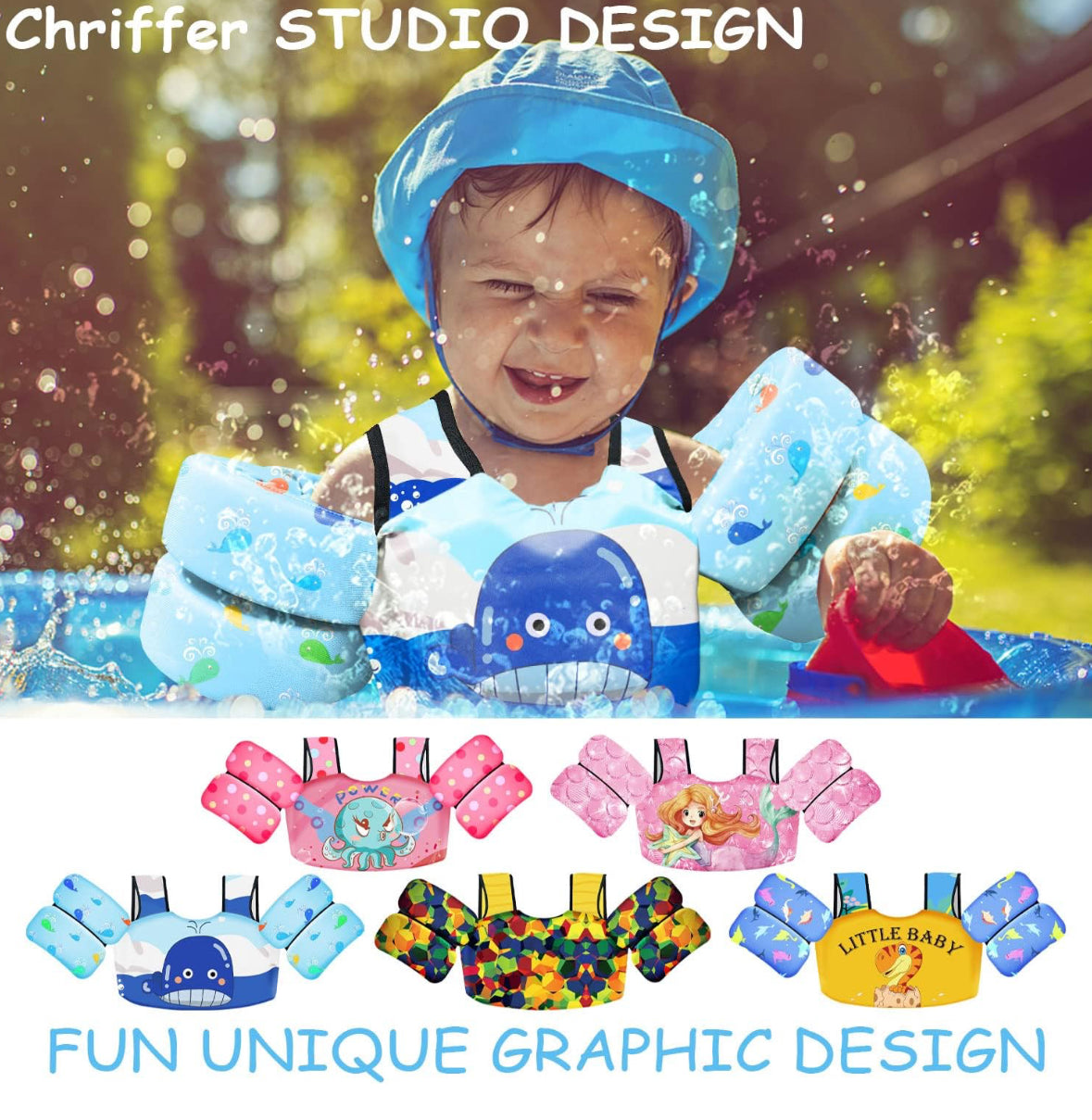 Chriffer Chaleco salvavidas para niños de 22 a 55 libras