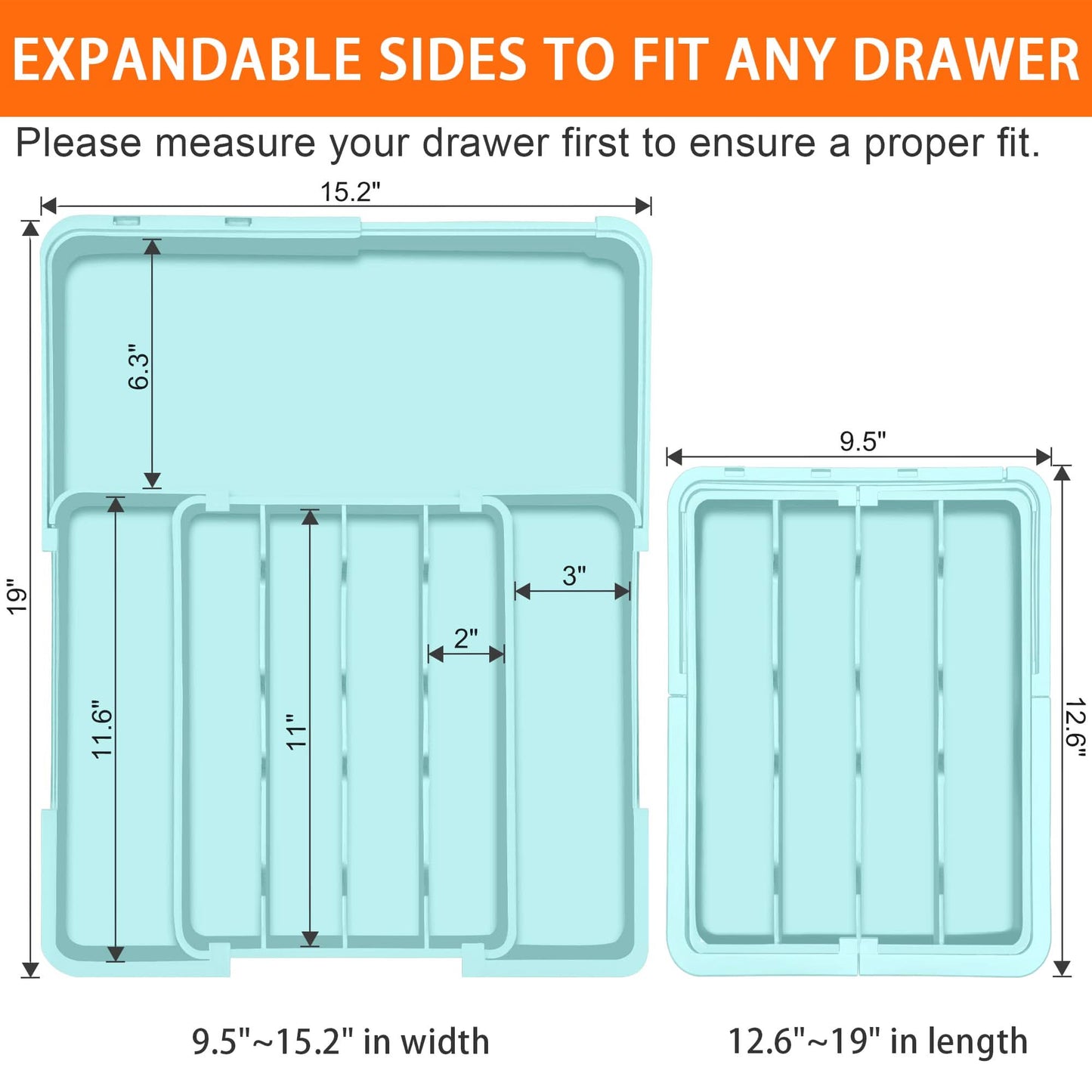 Organizador de cajones ajustable