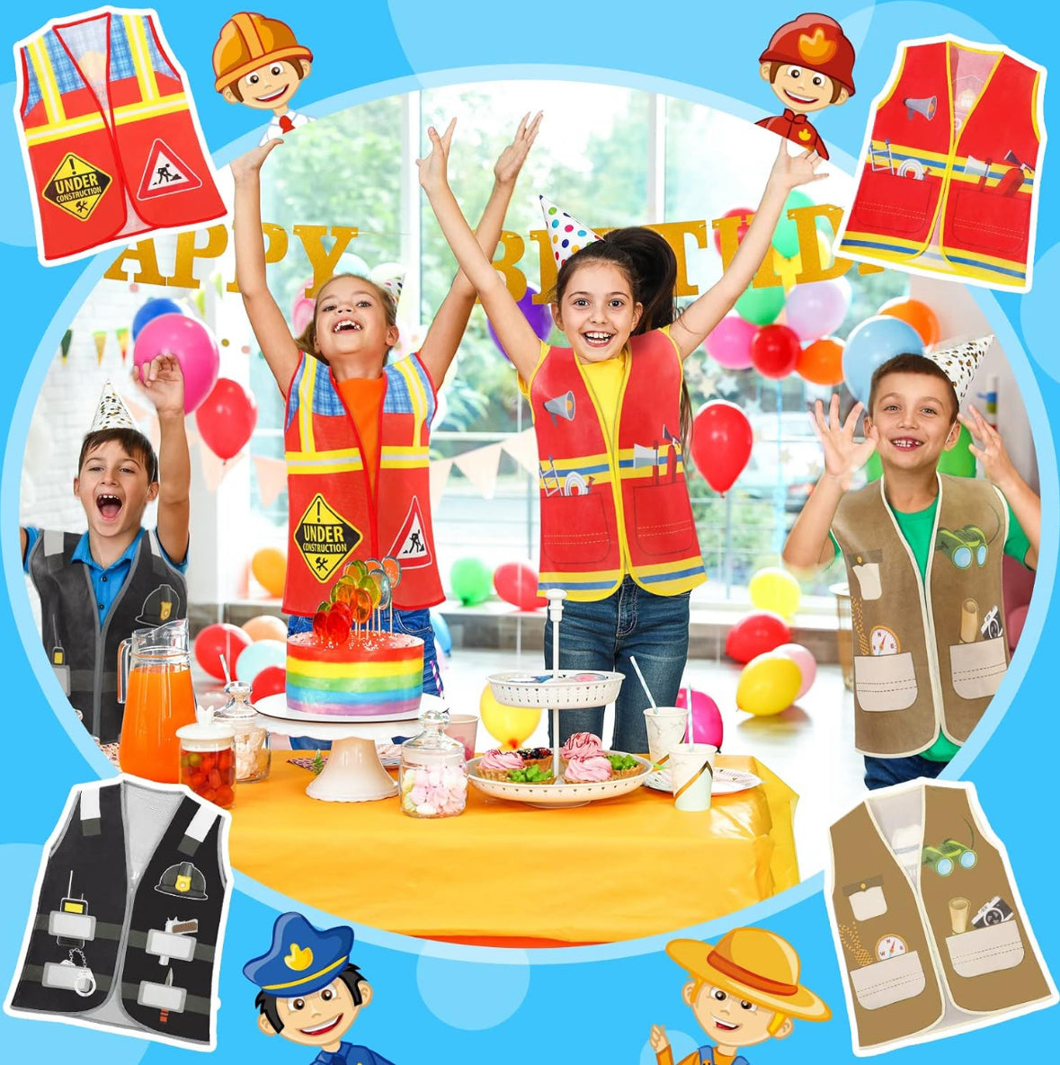 Geyoga 10 piezas de disfraz de ayudante de la comunidad