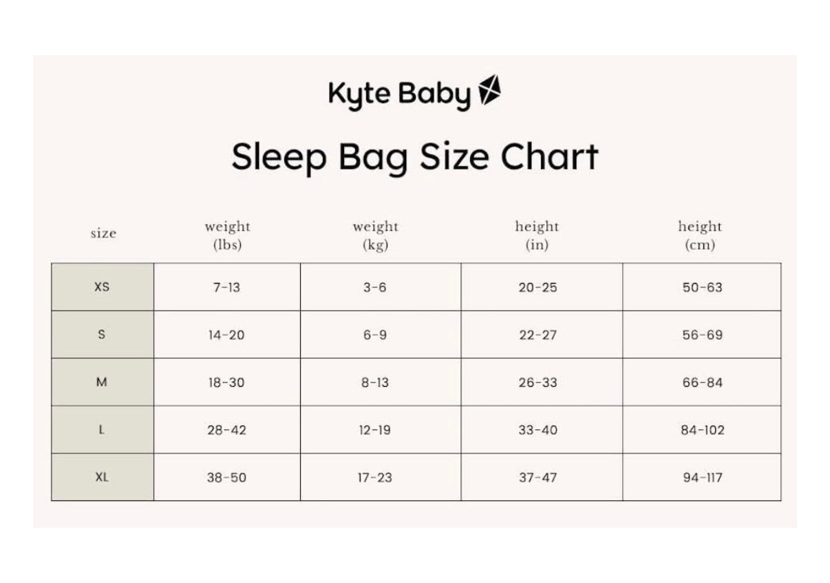 KYTE BABY Saco de dormir unisex con rayón para bebés y niños pequeños, 2,5 Tog, Talla M