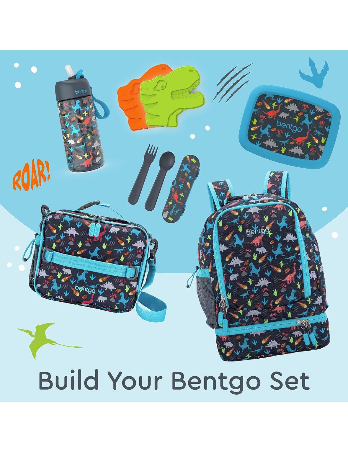 Bentgo Kids Prints 2 en 1 mochila y lonchera aislada duradera